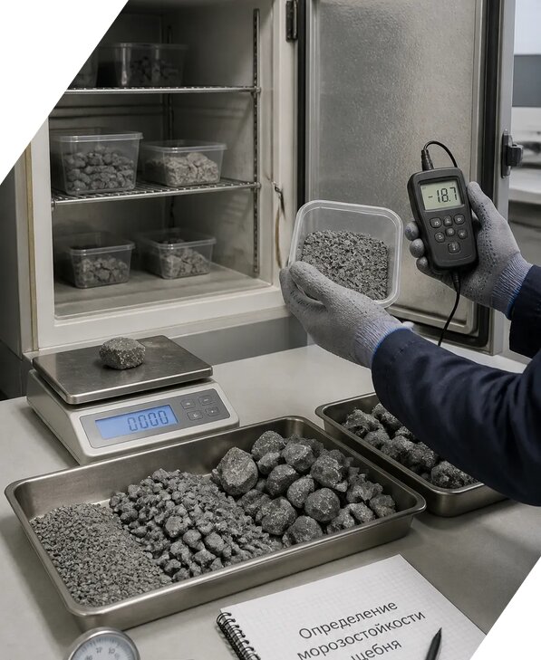 Определение морозостойкости щебня в Армавире от 3546 р. | ЭкспертизаРоссия